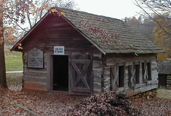 Modern photo of Cane Creek Meeting house replica
